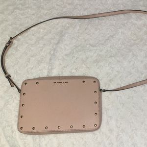 Michael Kors Muave Pink Studded Crossbody Purse